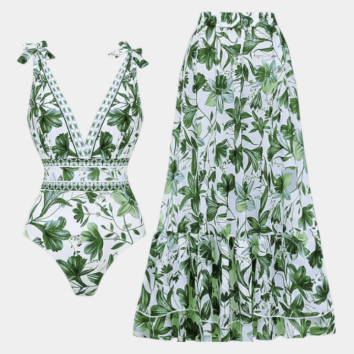 Ahria | Floral One-Piece Swimsuit Set Liora Lane Boutique