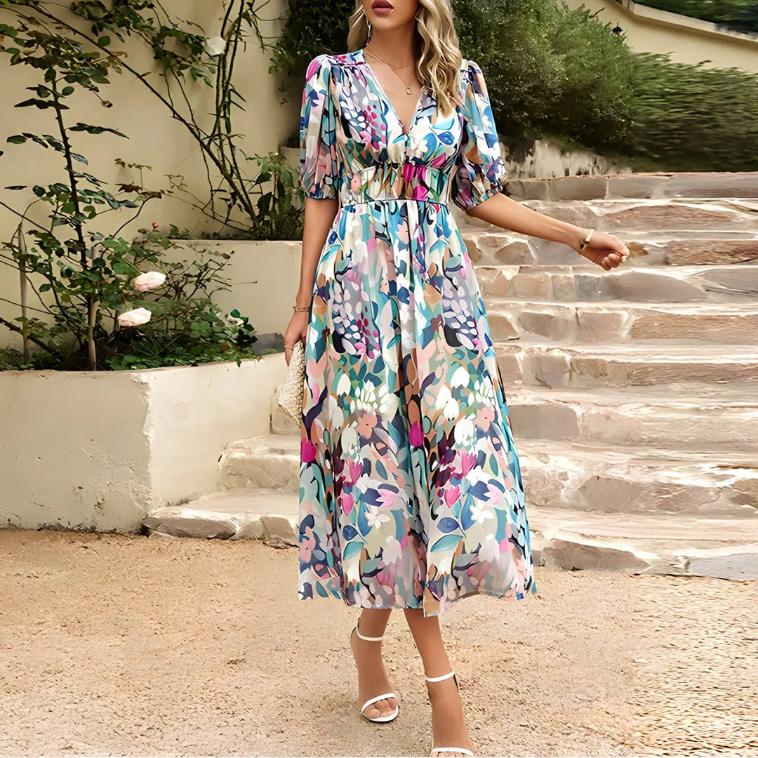 Coastal Blue Midi Dress Jasmine's Boutique Australia