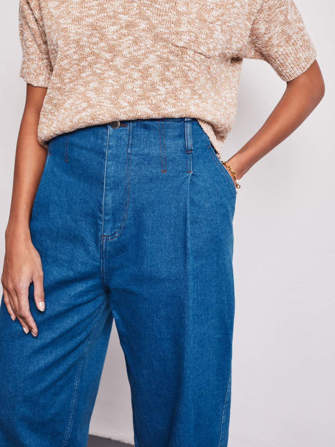 Waverley Barrel Leg Denim Jeans  Liora Lane Boutique Trousers