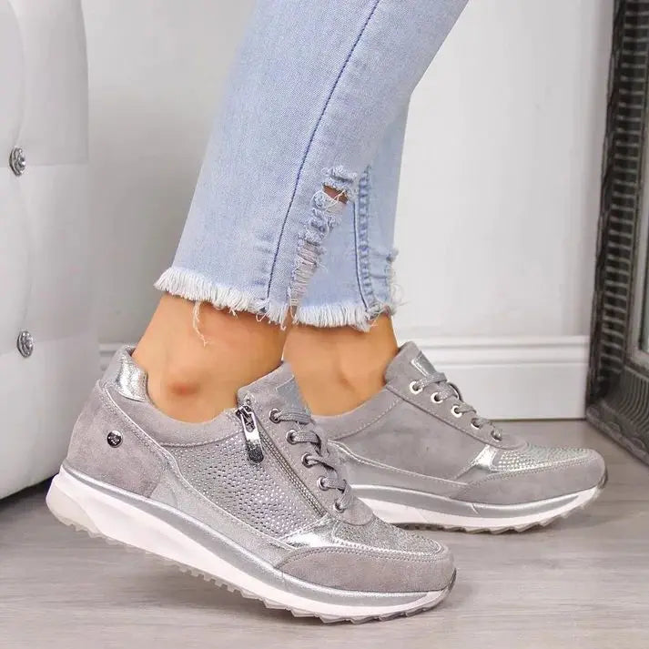 SilverSpark Wedge Sneakers Jasmine's Boutique Australia