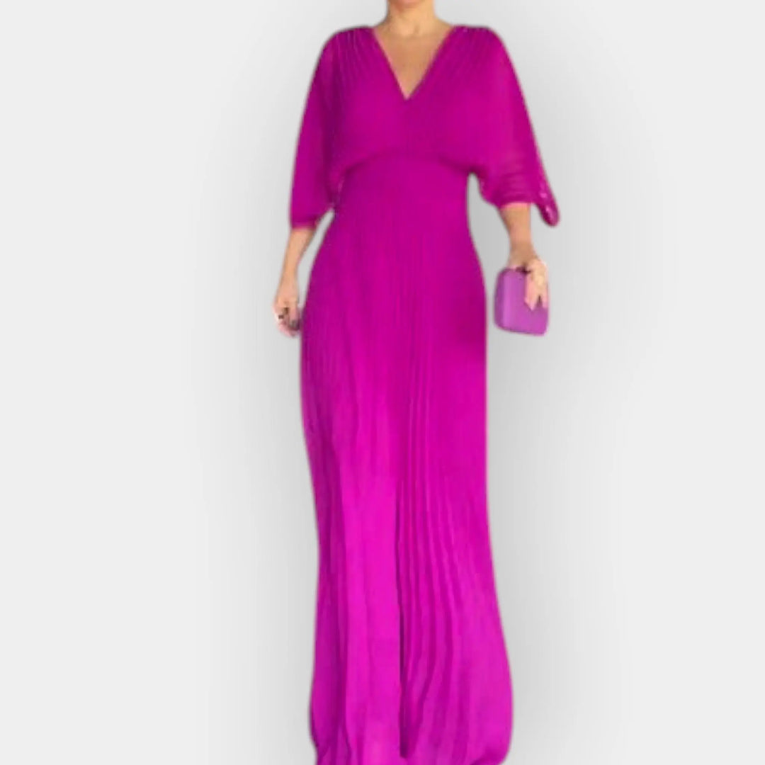 Elegant Pleated Dress with Stylish Line Jasmine's Boutique Australia