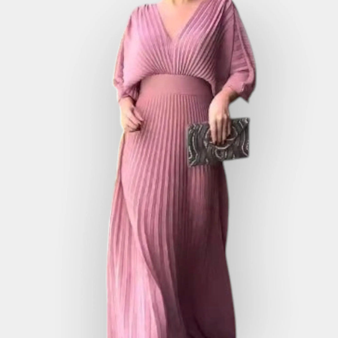 Elegant Pleated Dress with Stylish Line Jasmine's Boutique Australia