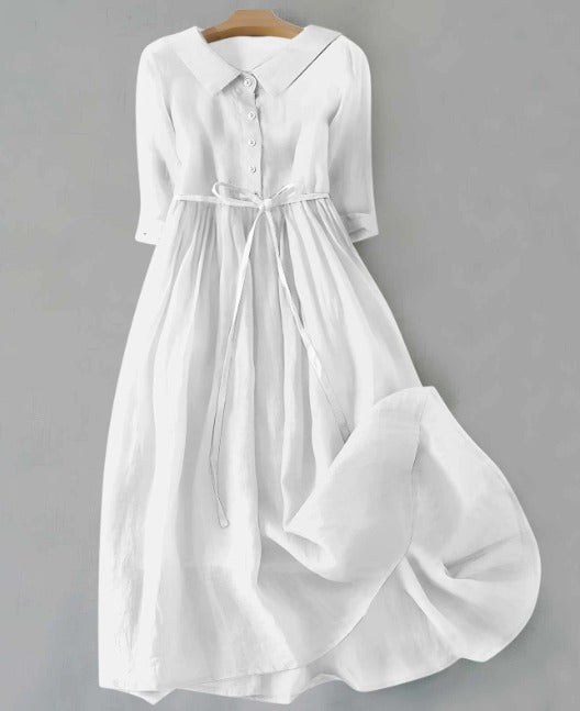 Doro - Elegant Short Sleeve Dress with Waist Ties Jasmine's Boutique Australia