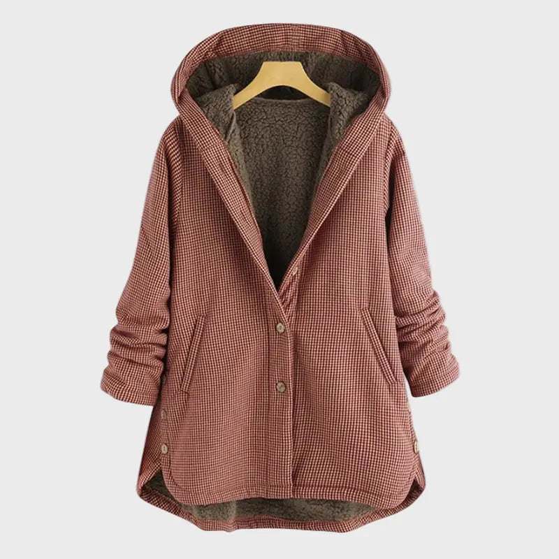 Cozy Plaid Hooded Coat Jasmine's Boutique Australia