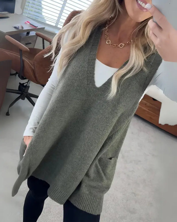 Cozy Chic Sleeveless Knit Tunic Jasmine's Boutique Australia