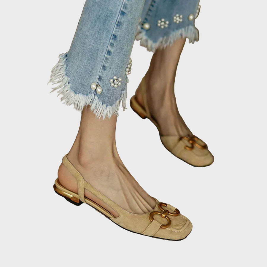 Midnight Elegance Slingback Flats Jasmine's Boutique Australia