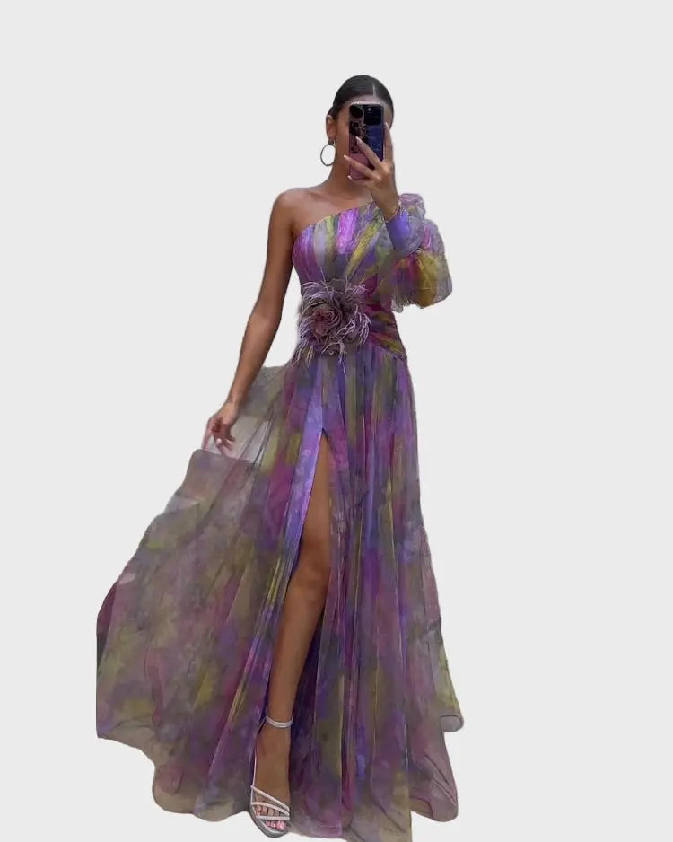 Enchanted Bloom One-Shoulder Maxi Dress Jasmine's Boutique Australia
