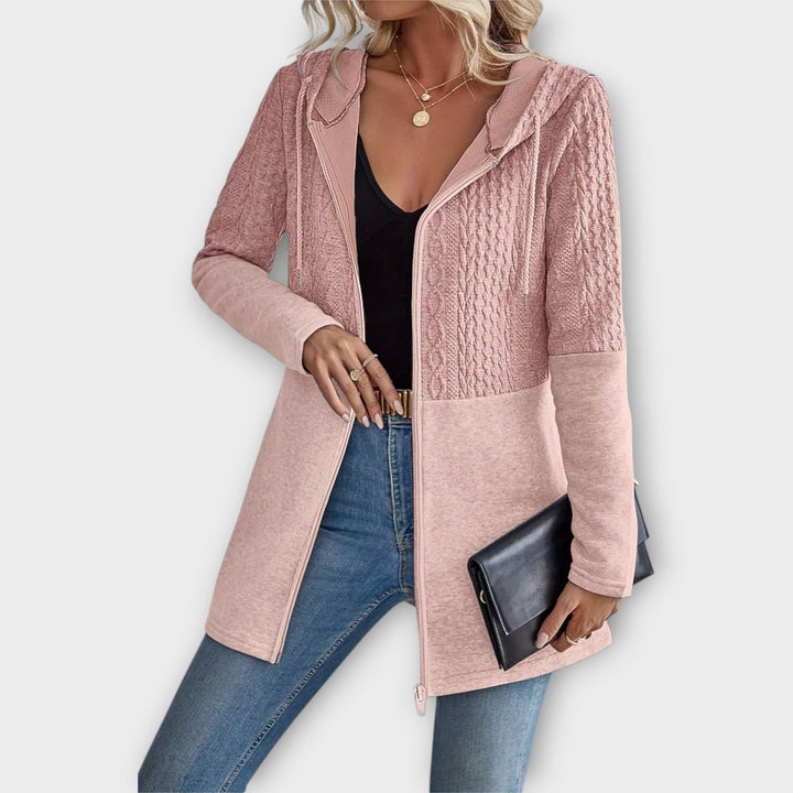 Elegant Hoodie Cardigan with Modern Details Liora Lane Boutique
