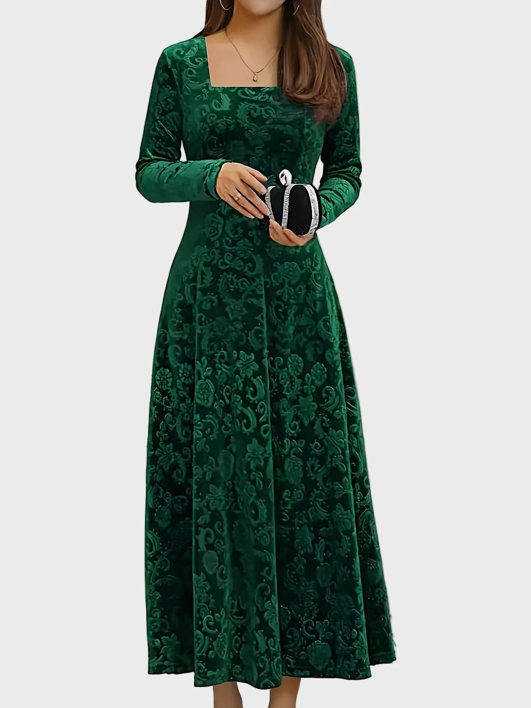 Crimson Elegance Velvet Maxi Dress Jasmine's Boutique Australia