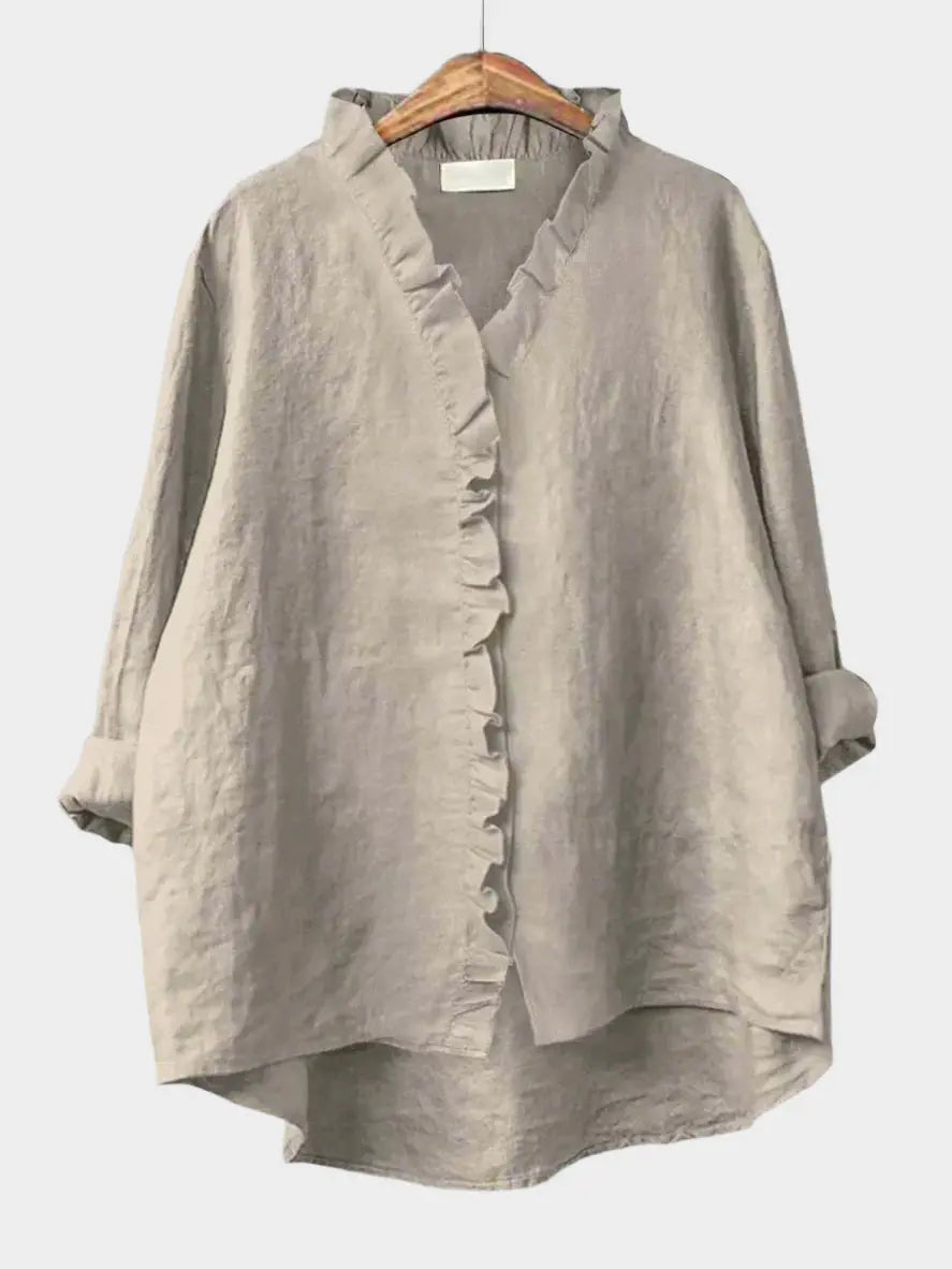 Soft Ruffle Linen Blouse Jasmine's Boutique Australia