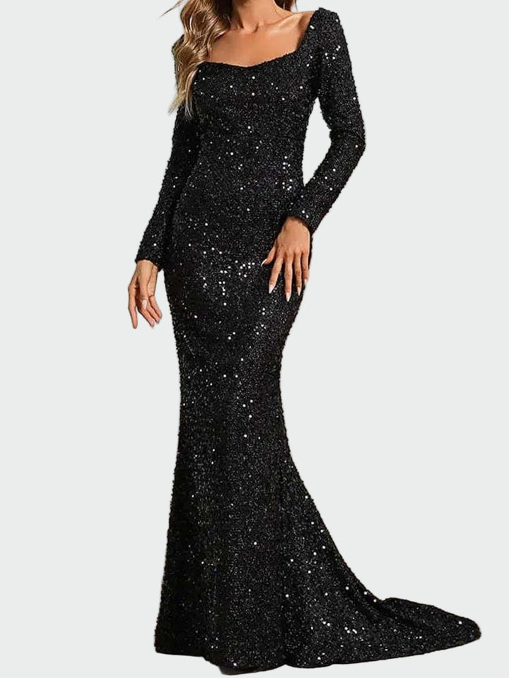 Sequin V Neck Bodycon Dress with Bell Sleeves Jasmine's Boutique Australia