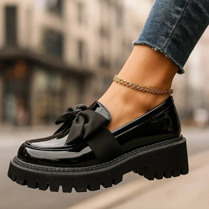 Loraine Platform Shoes  Liora Lane Boutique  Glossy Black / 11.5 79.99