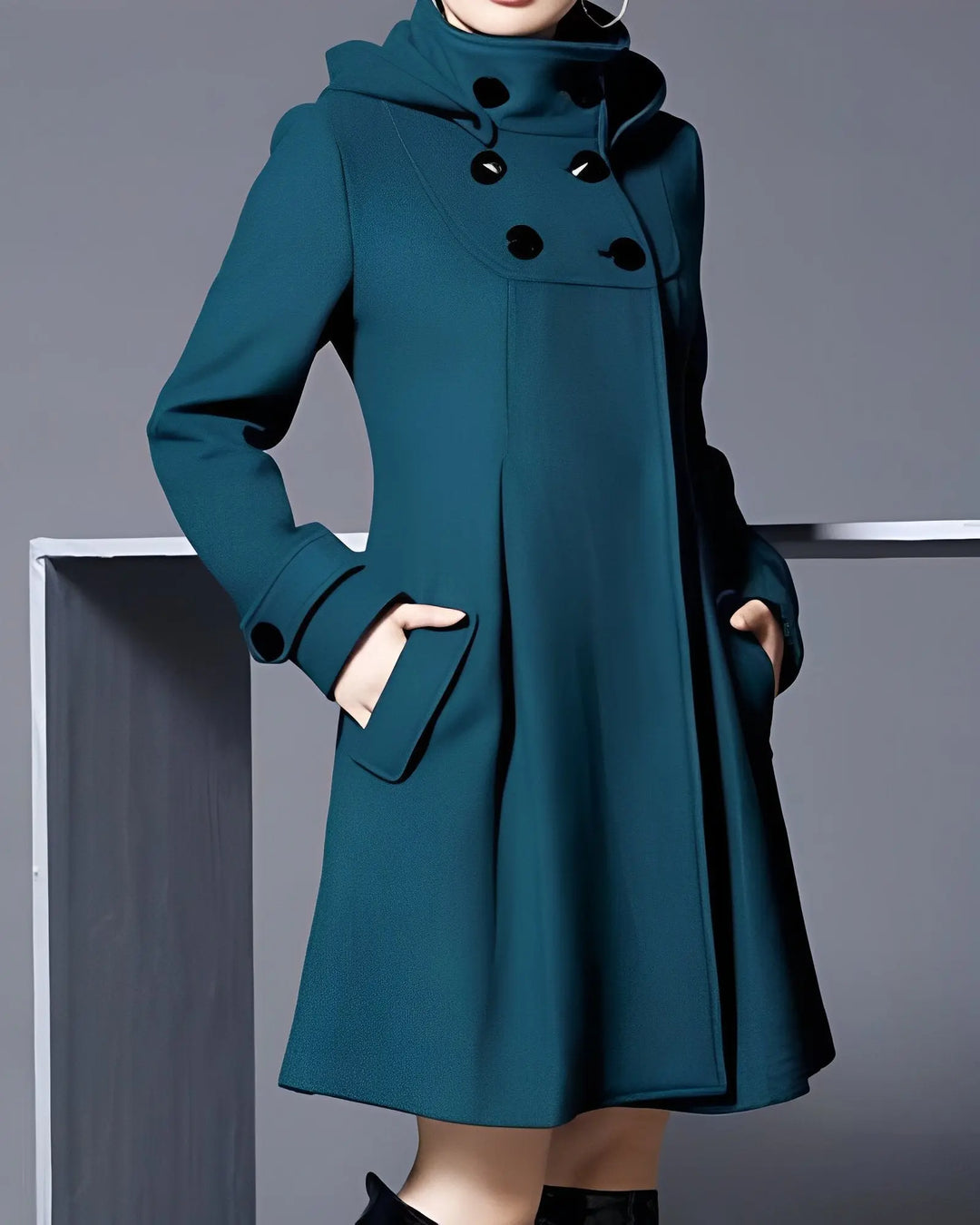 Regal Flare Hooded Coat Jasmine's Boutique Australia
