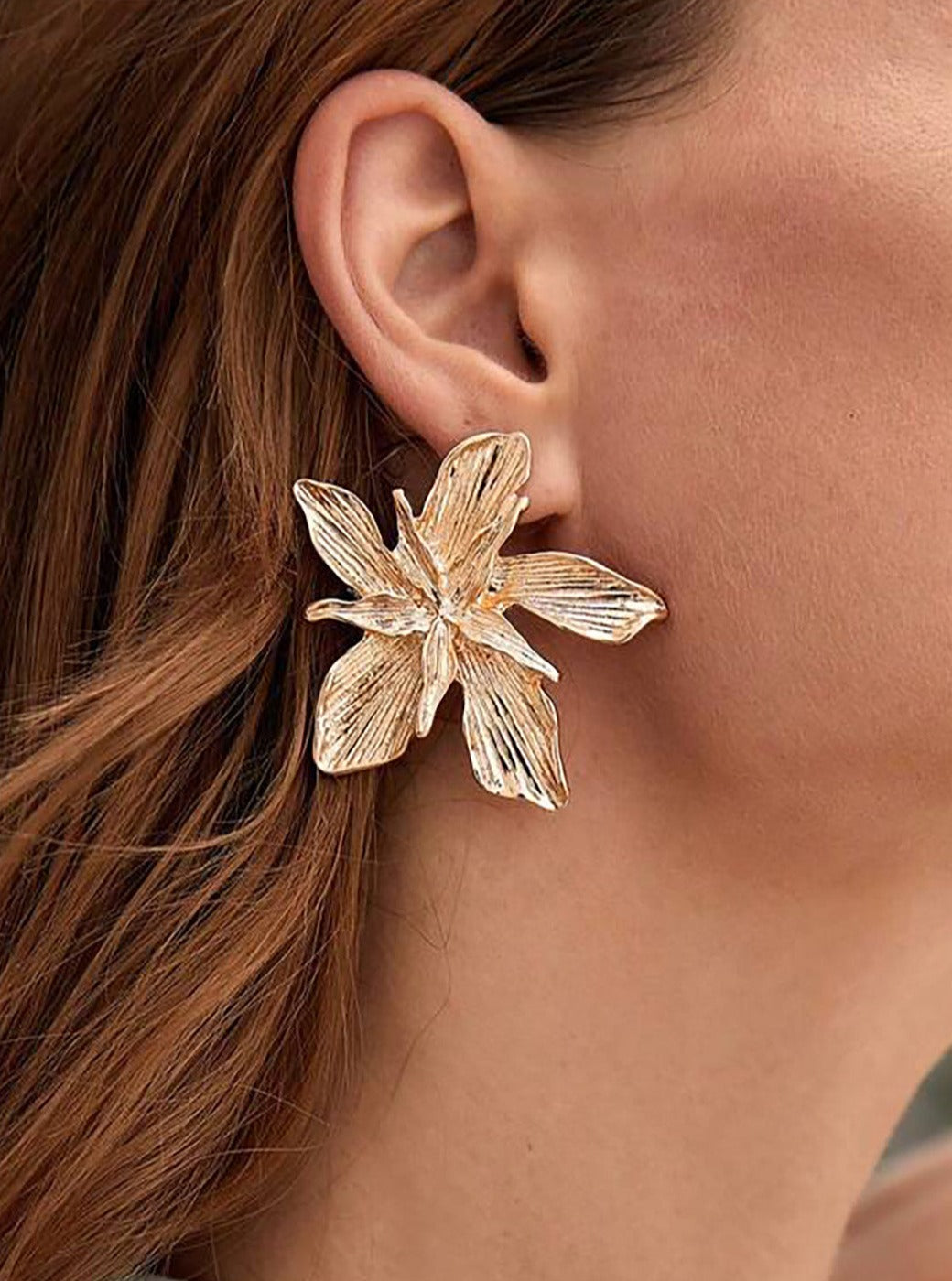 Metal Flower Earrings Jasmine's Boutique Australia