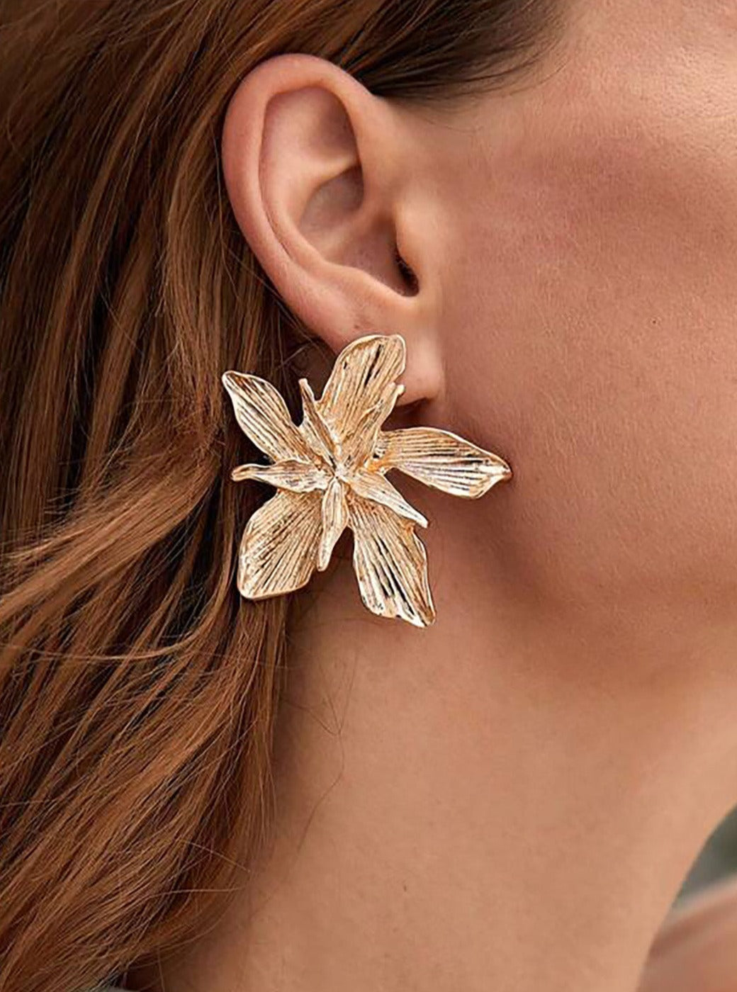 Metal Flower Earrings Jasmine's Boutique Australia
