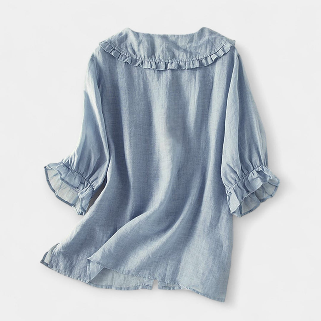 Striped Shirt with Decorative Collar Jasmine's Boutique Australia