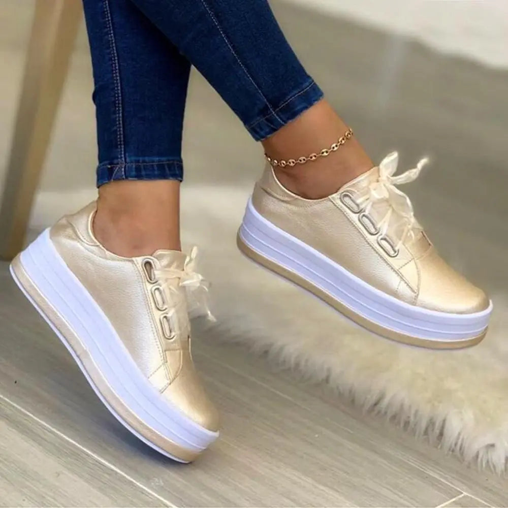 ShineLift Metallic Platform Sneakers Jasmine's Boutique Australia