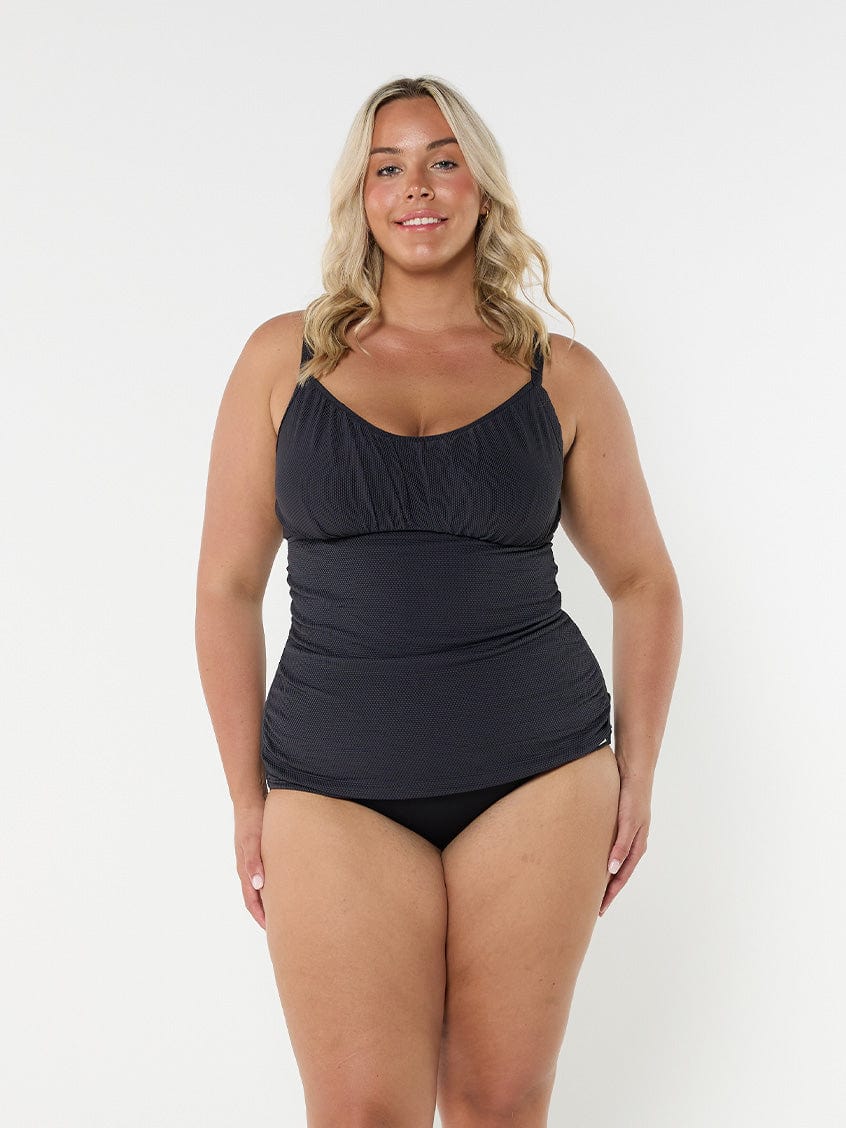 Black Honeycomb Underwire Tankini Top Jasmine's Boutique Australia