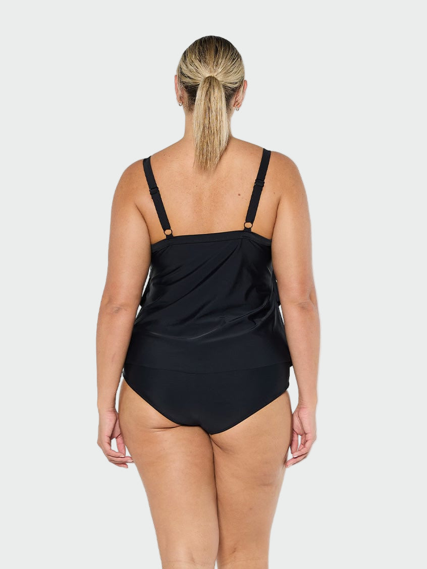 Black Ruffle Tankini Top Jasmine's Boutique Australia