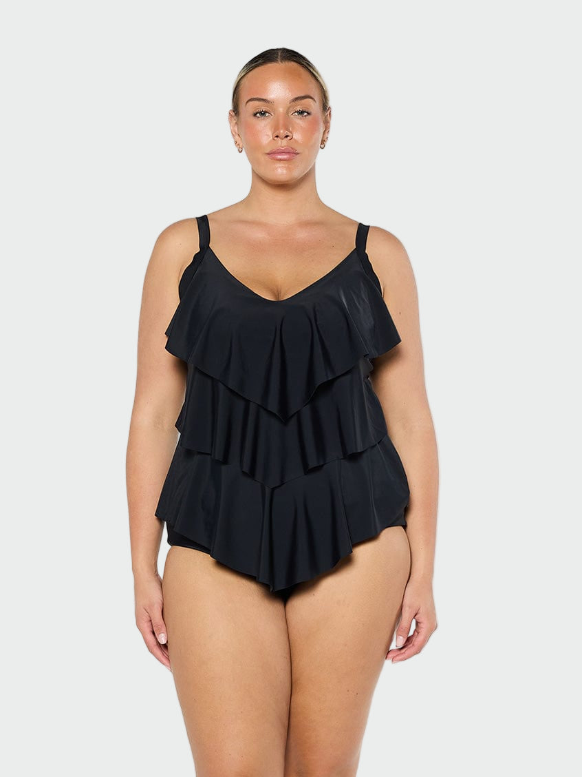 Black Ruffle Tankini Top Jasmine's Boutique Australia