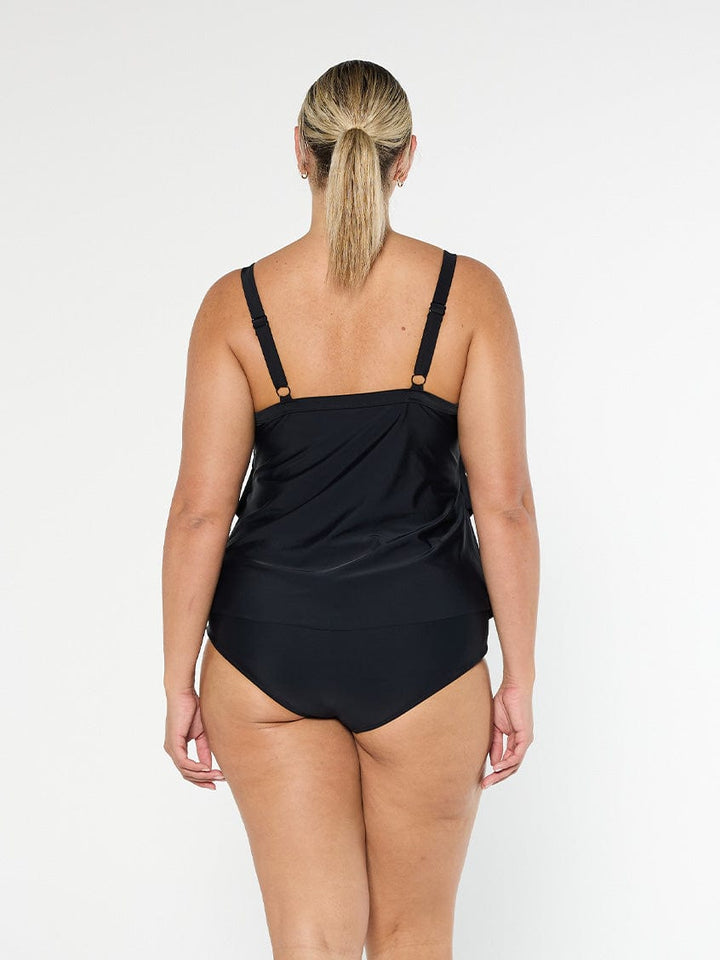 Black Tiered Tankini Top Jasmine's Boutique Australia