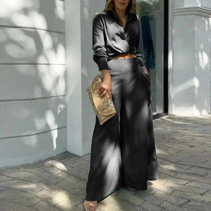 Summer Set with Knotted Shirt and High-Waisted Palazzo Pants Jasmine's Boutique Australia