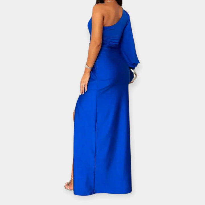Maxi Dress with Asymmetrical Shoulder and Slit Jasmine's Boutique Australia