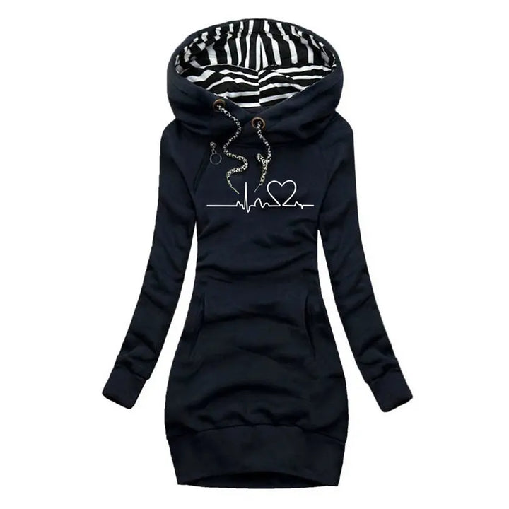 Winter Heartbeat Hoodie Dress Jasmine's Boutique Australia