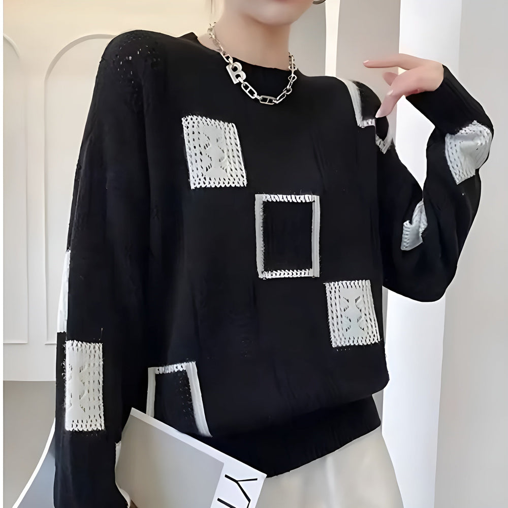 Amira | Knitted Jumper  Liora Lane Boutique  Black / UK 18-20 (2XL) 39.95