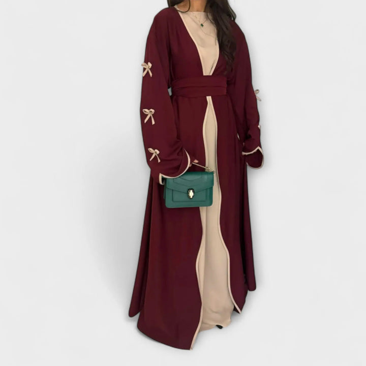 Stylish Cardigan and Dress Combined with Striped Decoration Jasmine's Boutique Australia