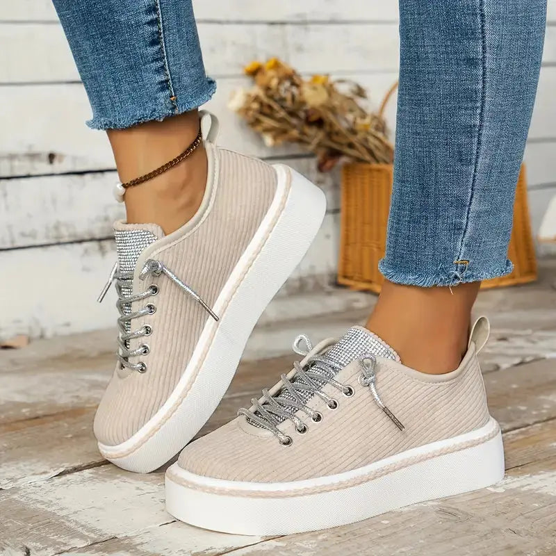 Coral Luxe Rhinestone Sneakers Jasmine's Boutique Australia