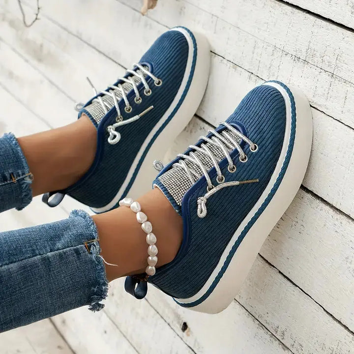 Coral Luxe Rhinestone Sneakers Jasmine's Boutique Australia