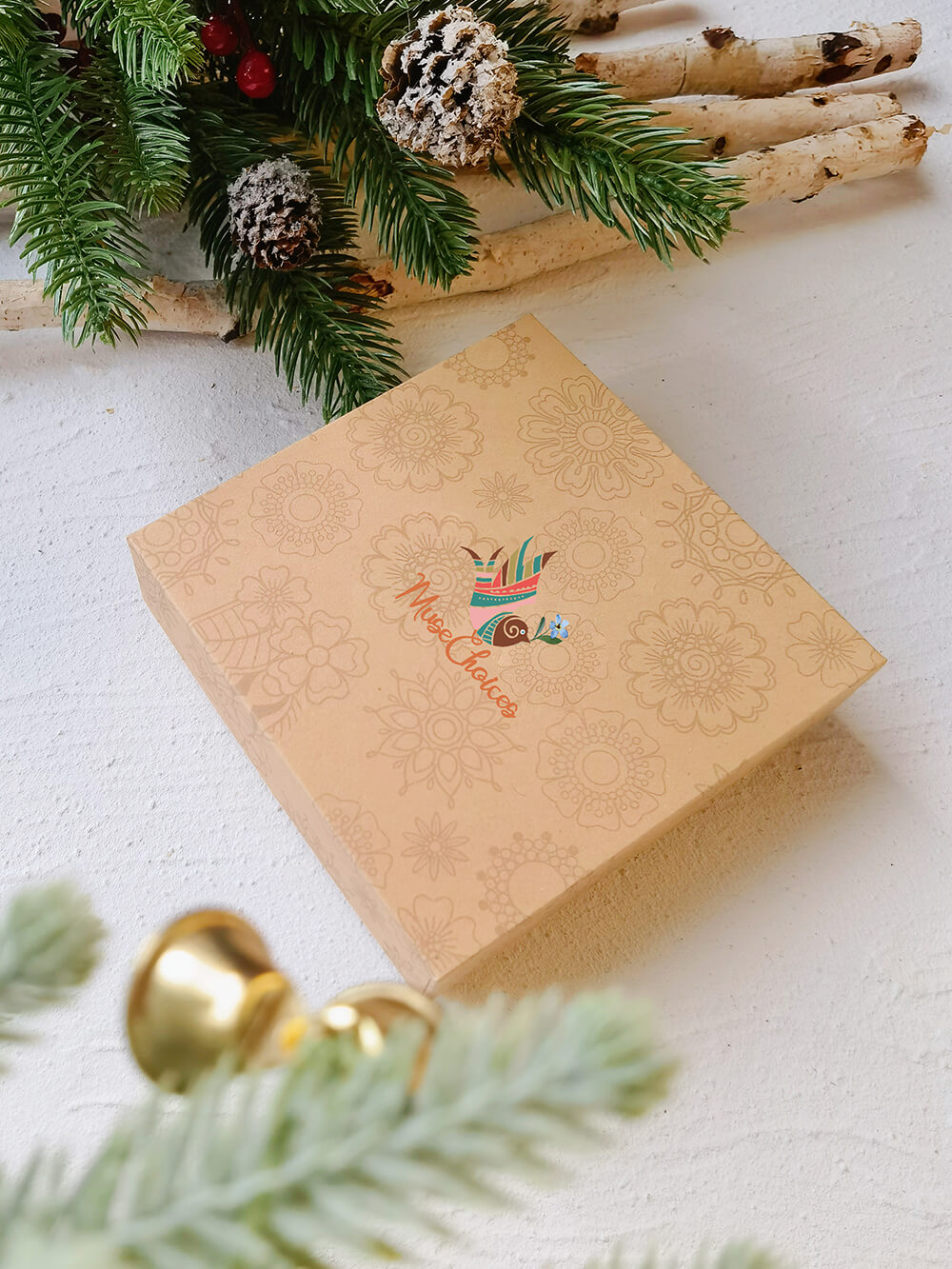 Pressed Resin Flower Necklace - Gold Tulip Leaf & Ferns Jasmine's Boutique Australia