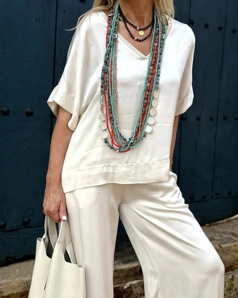 Effortless Chic Wide-Leg Set Jasmine's Boutique Australia
