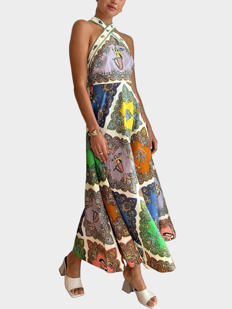 Paisley Satin Floral Maxi Dress Jasmine's Boutique Australia