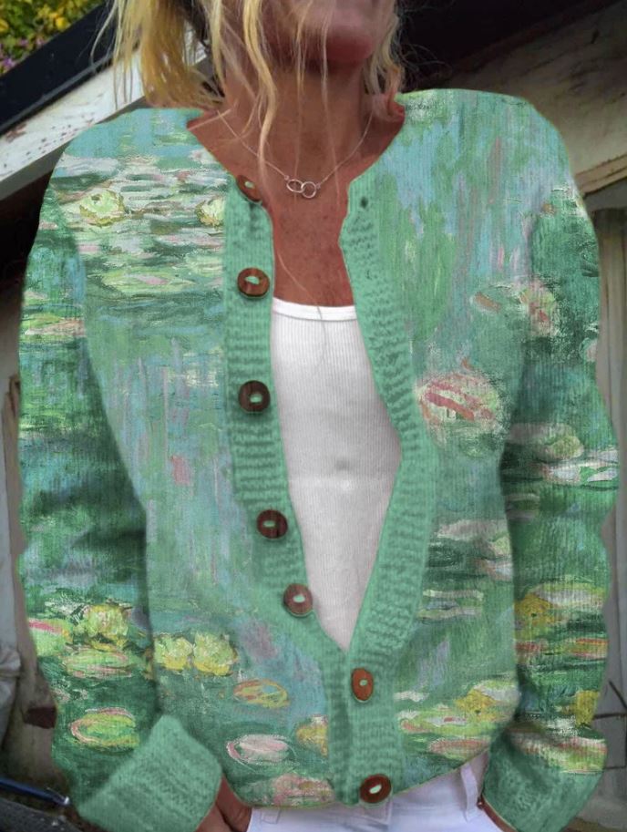 Michelle | Soft Autumn Cardigan  Liora Lane Boutique TOP Green Floral / UK 18-20 (3XL) 34.95