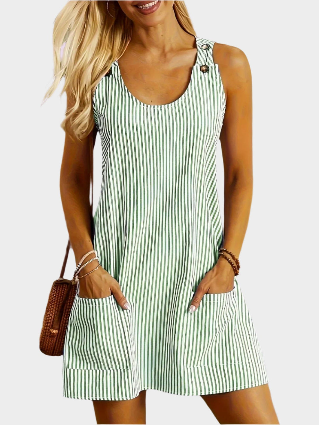 Striped Sleeveless Dress Jasmine's Boutique Australia