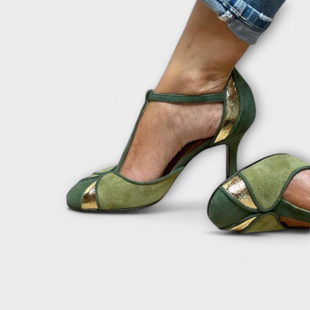 Alona - Décolleté Patchwork with T-Strap and Closed Toe Jasmine's Boutique Australia