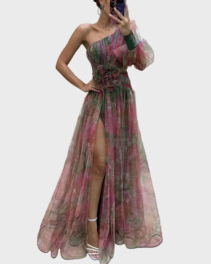 Enchanted Bloom One-Shoulder Maxi Dress Jasmine's Boutique Australia