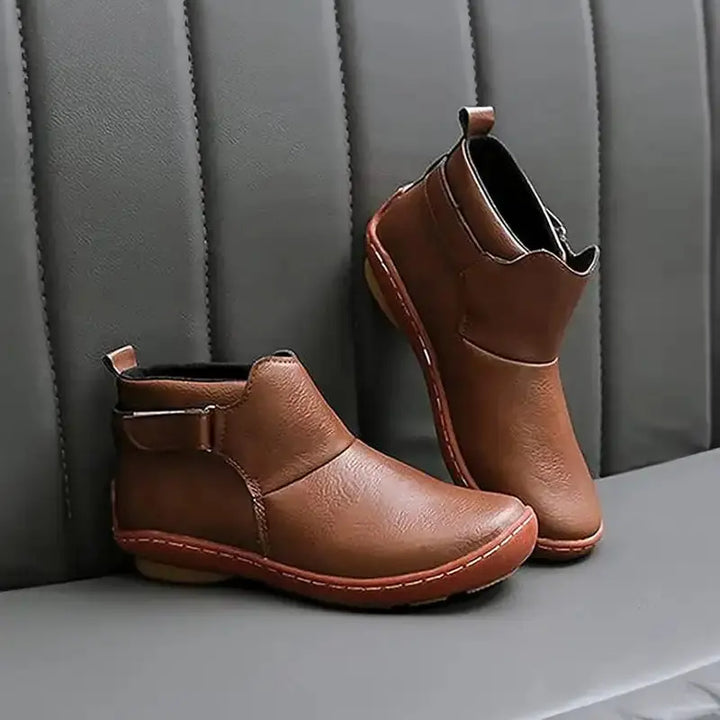 Rustic Charm Leather Ankle Boots Jasmine's Boutique Australia