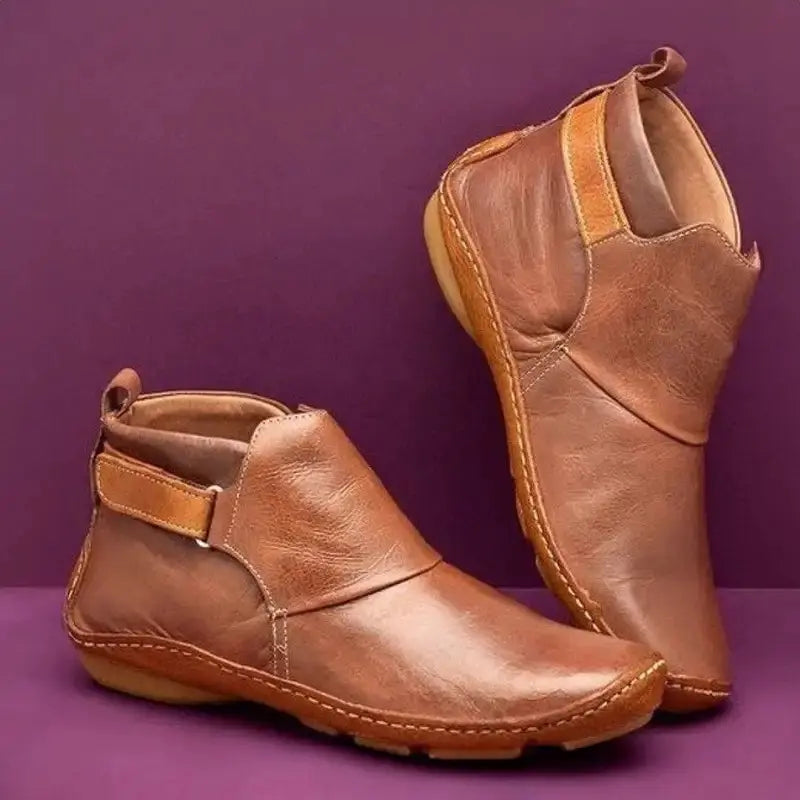 Rustic Charm Leather Ankle Boots Jasmine's Boutique Australia