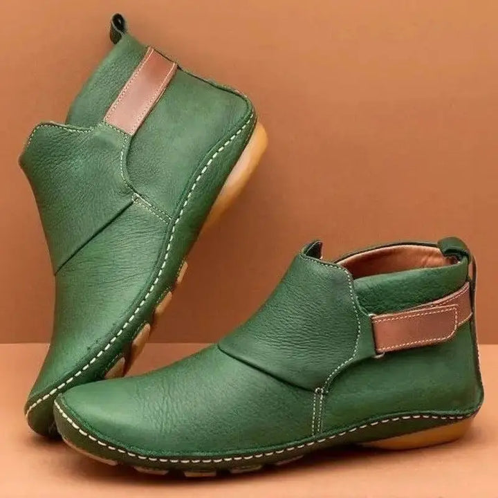 Rustic Charm Leather Ankle Boots Jasmine's Boutique Australia