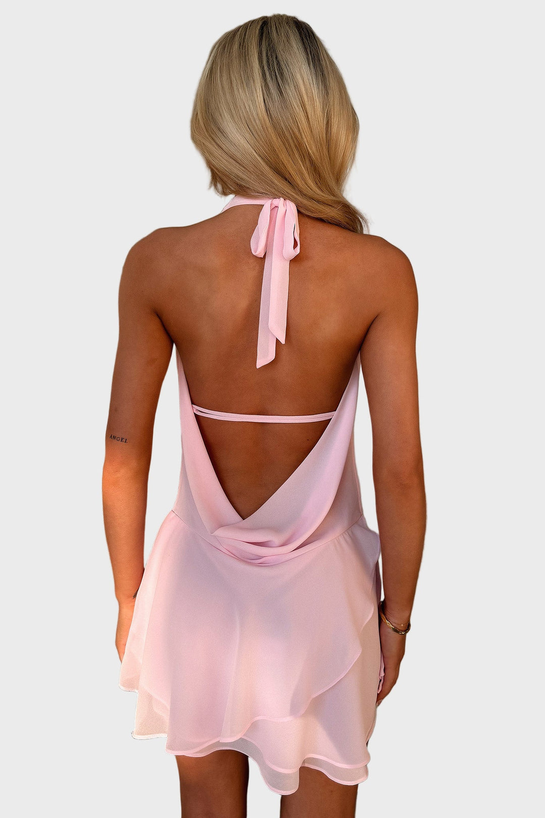 Azure Glow Draped Mini Dress Jasmine's Boutique Australia