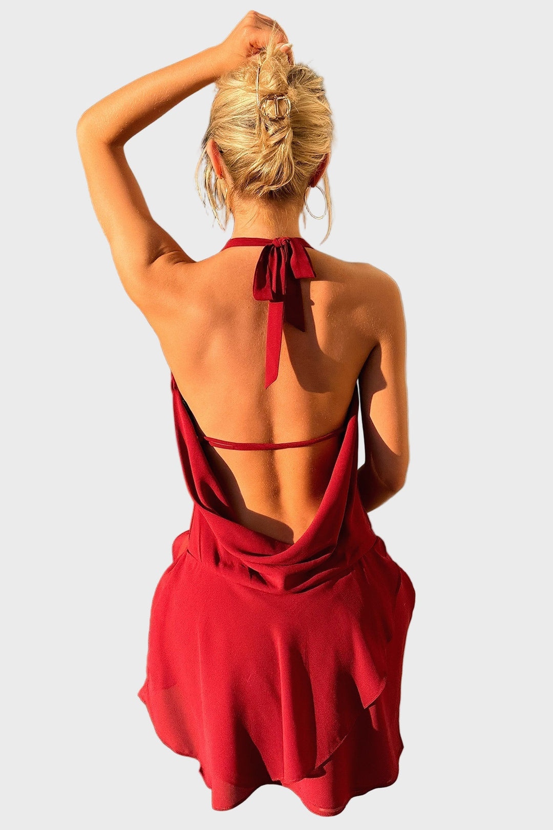 Azure Glow Draped Mini Dress Jasmine's Boutique Australia