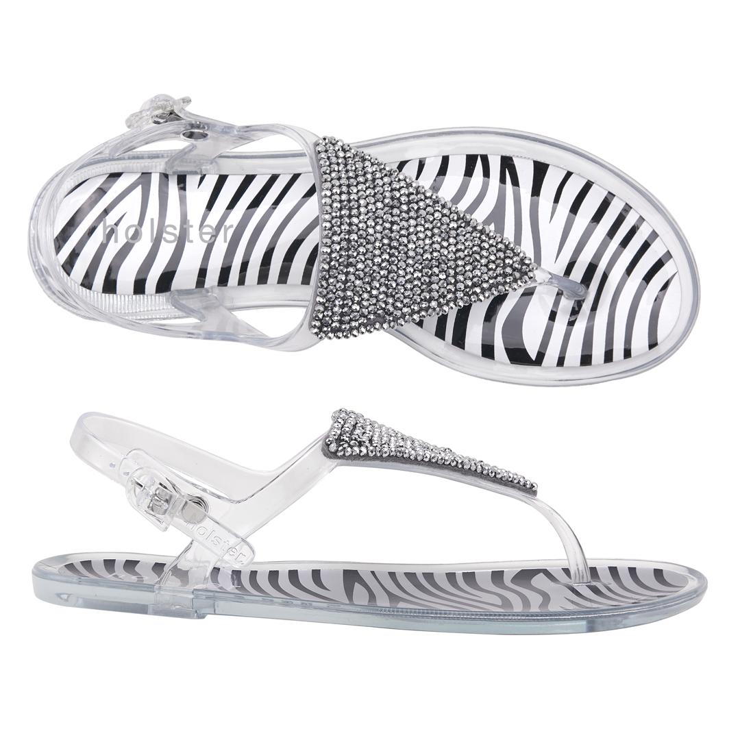 Holster Clear Crystal Slingback Sandals Jasmine's Boutique Australia