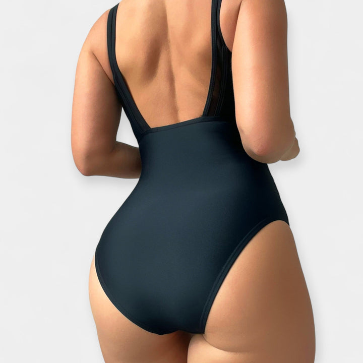 One-Piece Swimsuit with Sheer Details Jasmine's Boutique Australia