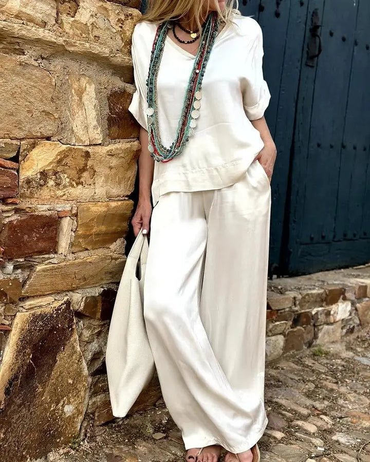 Effortless Chic Wide-Leg Set Jasmine's Boutique Australia