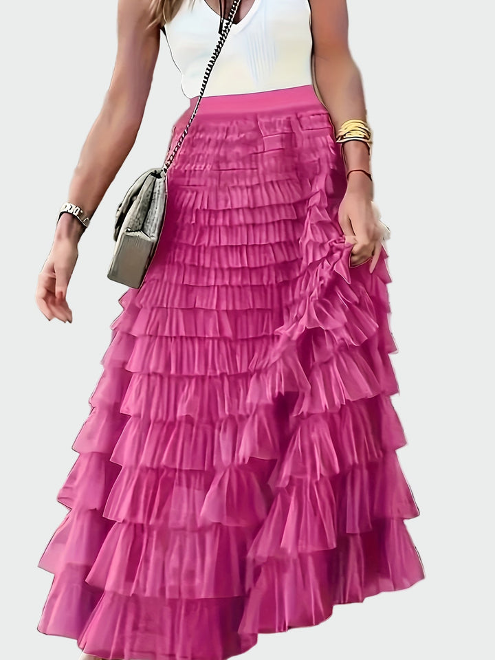 Layered Ruffle Maxi Skirt Jasmine's Boutique Australia