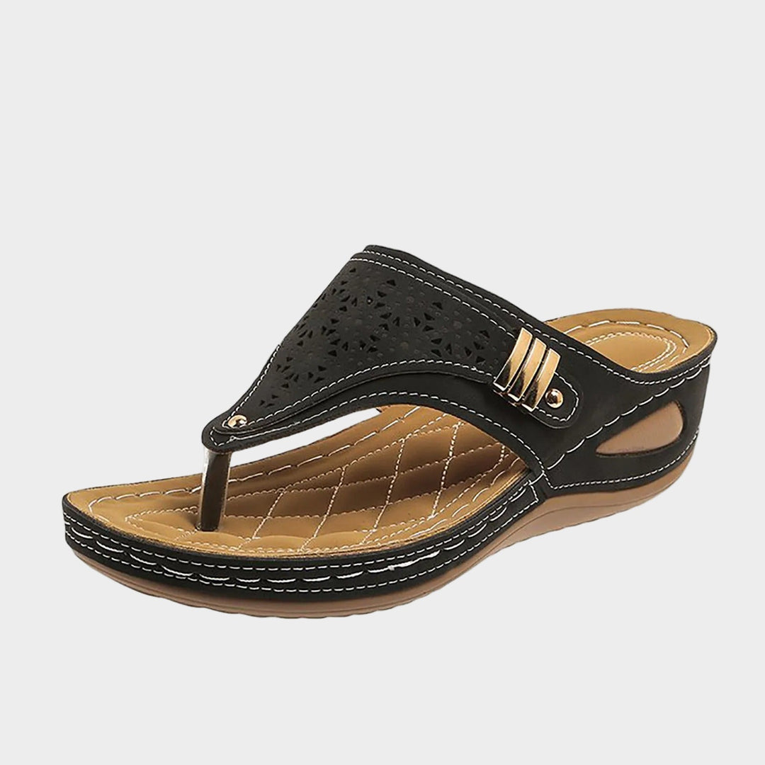 Beige Blossom Comfort Sandals Jasmine's Boutique Australia
