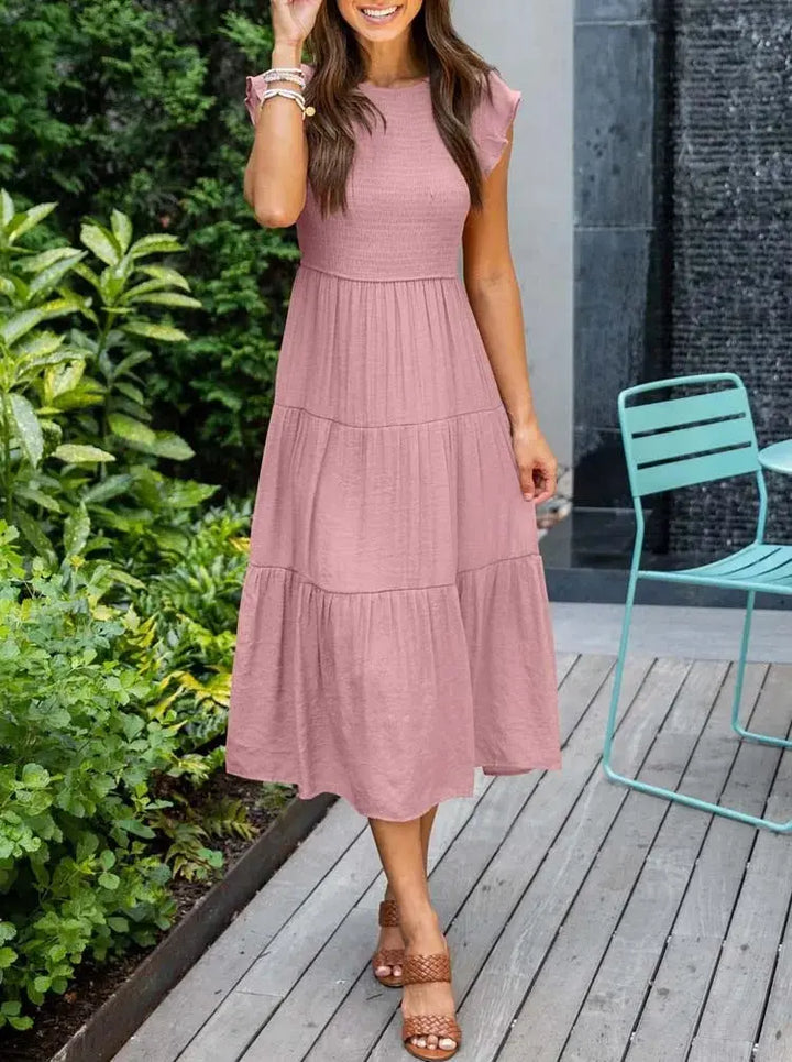 Rustic Charm Tiered Midi Dress Jasmine's Boutique Australia